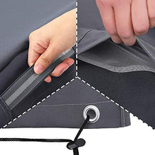 Patio Plus - Copritavolo da giardino, rotondo, 130 x 71 cm, impermeabile, anti-UV 600D, in tessuto Oxford, copertura circolare, colore: grigio