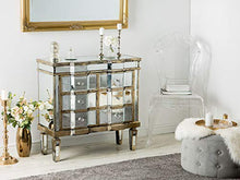 Beliani Credenza a 6 cassetti in vetro a specchio Mozela