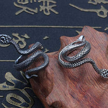 personalità esagerazione Retro Snake Ring Snake Punk Animal Geometric Ring Sliver