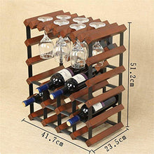 Wine Rack Holder 6 Bottle Wine Rack -Solid legno Multi-Function Piano Vino Shelf Calice Hanging Shelf WTZ012 (Color : Red wine)