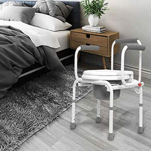 YHNMK Altezza Regolabile Sedia WC, Portatile Commode, Vaso Rimovibile per Anziani/Disabili, con Piedini in Gomma Antiscivolo