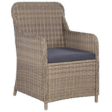 vidaXL 2X Sedie da Esterno con Cuscini Polyrattan Nero Poltroncine da Giardino