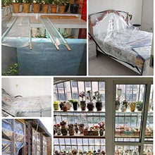 ZXHQ Telone Impermeabile Trasparente 2x4m, Teloni Impermeabili Occhiellati Trasparenti, Telo di Protezione Trasparente Telone Multiuso A Prova Vento per Carport Serra Balcone