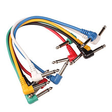 SaySure - 6Pcs Guitar Effect Pedal Angled Plug Leads Patch Cable