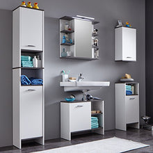 trendteam smart living Arredamenti, Derivato del Legno, Bianco/Argento fumé
