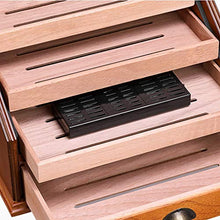 WZHZJ Desktop Humidor W/igrometro-Contiene 80-100 sigari, igrometro, deumidificatore, Cigar Box partizione Bagagli