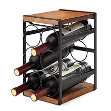 eletecpro - Scaffale da vino in legno rustico indipendente, per 6 bottiglie