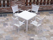 adami Poltrona da Giardino in Polywood con Schienale Svasato 55x63H93cm Creta Bianca