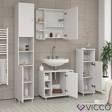 Vicco Mobile sottolavabo Fynn Armadietto per lavandino Bianco