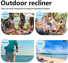 VULLDWS Sedia da Spiaggia Pieghevole, Lanciatura Zero Gravity Outdoor Lounger Sun Lounger Ergonomico Lounger Sedia da Campeggio Pieghevole Patio Backpacking