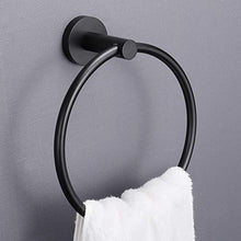 Tuggui - Portasciugamani in acciaio inox SUS 304, colore: Nero opaco