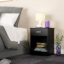 Comodino con Cassetti, Comodini da Camera da Letto, Comodini, Armadietto per Archivio, Cassetto Scorrevole e Ripiano per Ufficio in Casa (Nero),