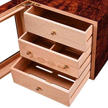 YUTRD ZCJUX Portable Cigar Humidor Desktop - Cigar Box Valigia con igrometro e umidificatore