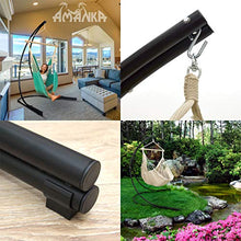 AMANKA Sostegno per Sedia sospesa 210cm Supporto per Appendere Sedile sospeso Max 150Kg Acciaio Nero