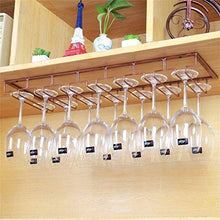 DJSMjbj Portabicchieri da vino con finitura in ferro da appendere, per bar, cucina, facile da installare (dimensioni: 3 file)