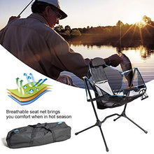 Oeternity Sedia A Bilanciere da Esterno Freestyle, Oversize Sedia da Luna Portatile Pieghevole per Roadtrip da Pesca del Cortile,Blu
