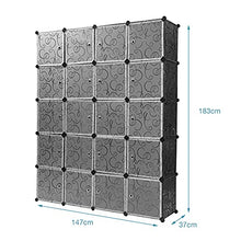 Turefans Scaffale modulare a cubi, Armadio Modulare, Fai da Te, ripostiglio per Vestiti, 147 * 37 * 183cm