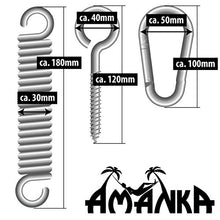 AMANKA Set Fissaggio amache 150 kg per sedie pensili
