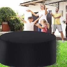 XXYANZI Telo Copritavolo da Esterno 120x75cm, Rotondo Copertura Protettiva per Tavola Anti Vento Sole Antipioggia, per Teli Plastica per Coprire. - Nero