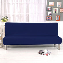 Fodera per Divano Senza braccioli Tinta Unita Stretch Fodera per Fodera per futon 3 posti Fodera per Divano Pieghevole per Elastici 3 posti Pieghevole Divano Letto Senza braccioli 200 x 130 cm
