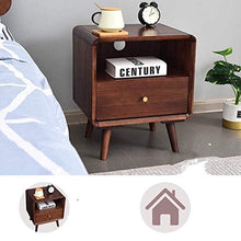 HYY-YY comodino con 1 cassetto-comodino con gambe in legno tornito 1 ripiano comodino per camera da letto comodini (colore : marrone, dimensioni: 35 x 45 x 50 cm)