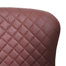 Sgabello Vintage con poggiapiedi HWC-H79 Metallo Tessuto Marrone