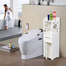 Jobolt - Armadietto da bagno a 3 ripiani con 2 ante 23 23 80 cm, colore: Bianco