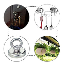 Ganci Magnetici, Wukong 25mm Magnete Neodimio Ganci, Per Casa, Cucina, Posto Di Lavoro, Ufficio, Garage, Capannone, Palestra, Armadietti e Molto Altro-12 Pezzi