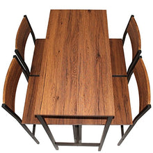 yelloo Set Tavolo Bar H.96cm e 4 Sgabelli Mobili Design Marrone MOD. Venice