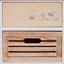 Rebecca Mobili Comodino 3 Cassetti, Mobile, Legno Paulownia, Bianco Beige, Stile Country, Camera Bagno, 56 x 35 x 25 cm (hxlxp)