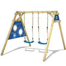 WICKEY Smart Score Altalena da giardino con pannello per i goal e 2 seggiolini
