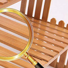 Binchil Scaffale a 2 strati in bambù a forma di KüChe spezie, in vetro, per decorare la casa e la scrivania