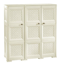 Tontarelli S.p.A. Armadio 3 Moduli, Ante TRAF. Mobile Contenitore, Angora, 118x47x125 cm