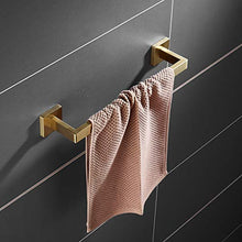 Portasciugamani da parete color oro spazzolato porta asciugamani (40 cm).