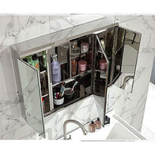 Yingm Armadio da Parete Multifunzione Mobile da Bagno for Montaggio a Superficie in Acciaio Inox con archiviazione Specchio Puro Specchio Design Ampiamente Utilizzata