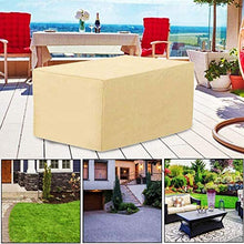 Copertura per mobili da giardino, copertura per mobili da giardino in tessuto Oxford 420D, impermeabile, anti-UV, per esterni, in rattan, beige, 122 x 76 x 46 cm
