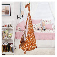 LFLDZ Bambini Pod Swing Seat, 100% Cotone Hammock Sedia Decor Portatile Spazio Domestico Risparmio Interno Uso Esterno da Interno, con Cuscino Gonfiabile in PVC