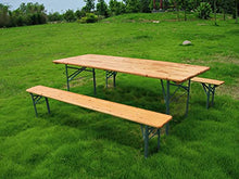 Garden Friend Set birra rettangolare 1 tavolo e 2 panche 80 x 200 cm, Legno