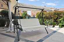 SAMIRA Dondolo da Giardino 3 posti trasformabile in Letto MOD. Cayman