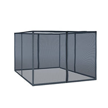 paramondo Zanzariera-parete laterale per Deluxe gazebo da giardino, antracite - linguette bordeaux, pacco da 4