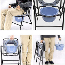YHNMK Toilette da Comodino Pieghevole, Sedia da Doccia Portatile, Sedia da Toilette p,er Anziani/disabili per Interni ed Esterni