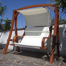 ASS, dondolo di design, MERU HM101, in legno larice, concopertura inclusa