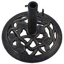 Festnight Base Ombrellone Nero e Bronzo 9 kg 40 cm in Ghisa