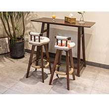 Sgabello da bar WGZ Legno massello Retro Bar Sedia Girevole Sgabello Alto Sgabello casa Multicolore Moda (Color : C)