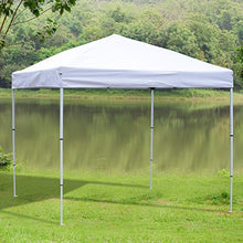 Outsunny Gazebo Pieghevole Impermeabile con Corde e Picchetti Rivestimento in Oxford 2.5 x 2.5 m Bianco
