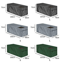 Cicony Patio Deck Box Copri Box Esterno Impermeabile per Giardino Per Tutti i Tipi di Box, Nero , S