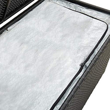 FAMIROSA Baule da Giardino in Polyrattan 116x60x60 cm Nero
