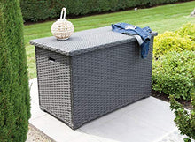 BAULE HAVANA IN ALLUMINIO/INTRECCIATO 132CM ESTERNO GIARDINO ARREDO