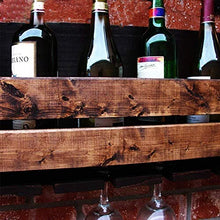 DJSMjbj Parete Legno for Il Vino Rack Lungo Stelo Supporto di Vetro e Sughero del Vino Bagagli Ripiani