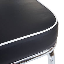 Coppia sgabelli Design Anni 50 Avellino Metallo Ecopelle 46x38x107cm Nero